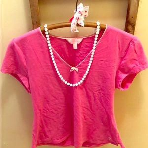 Adorable pink baby doll top